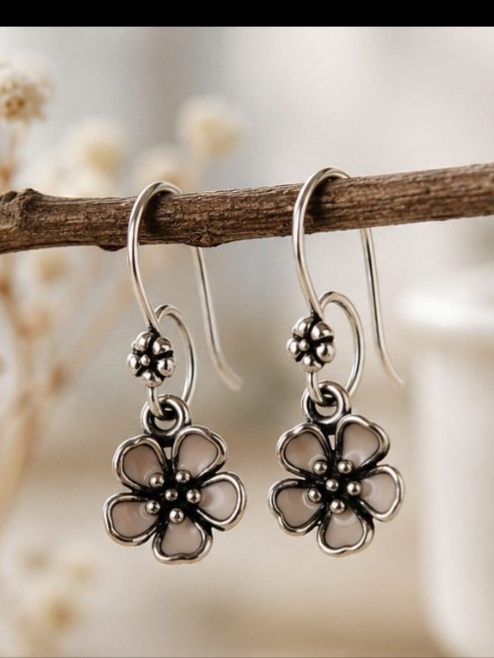 Pandora Cherry Blossom Compose Earrings